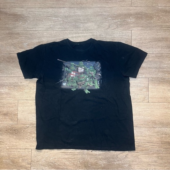 Black Ninja Turtles Graphic Tee size L - Picture 1 of 2